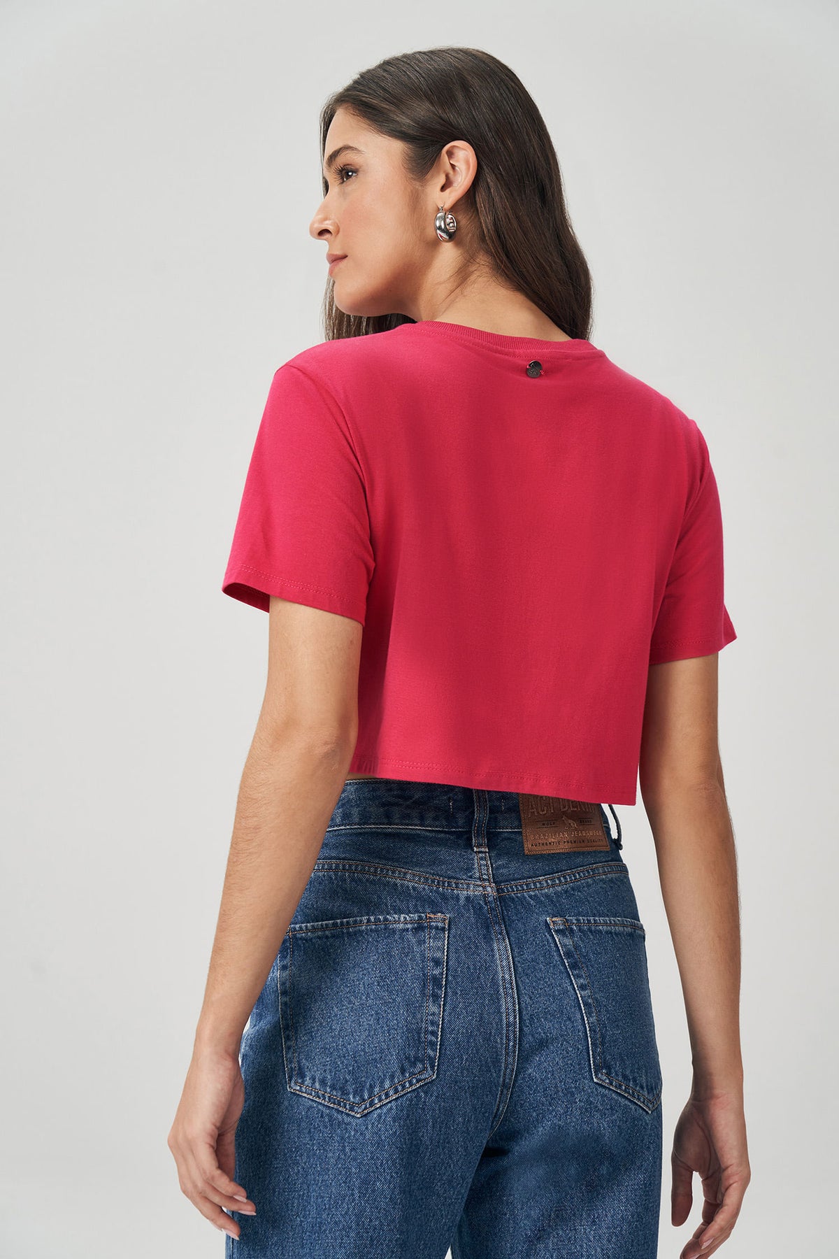 T-Shirt Cropped Brilho Feminina Acostamento Purple