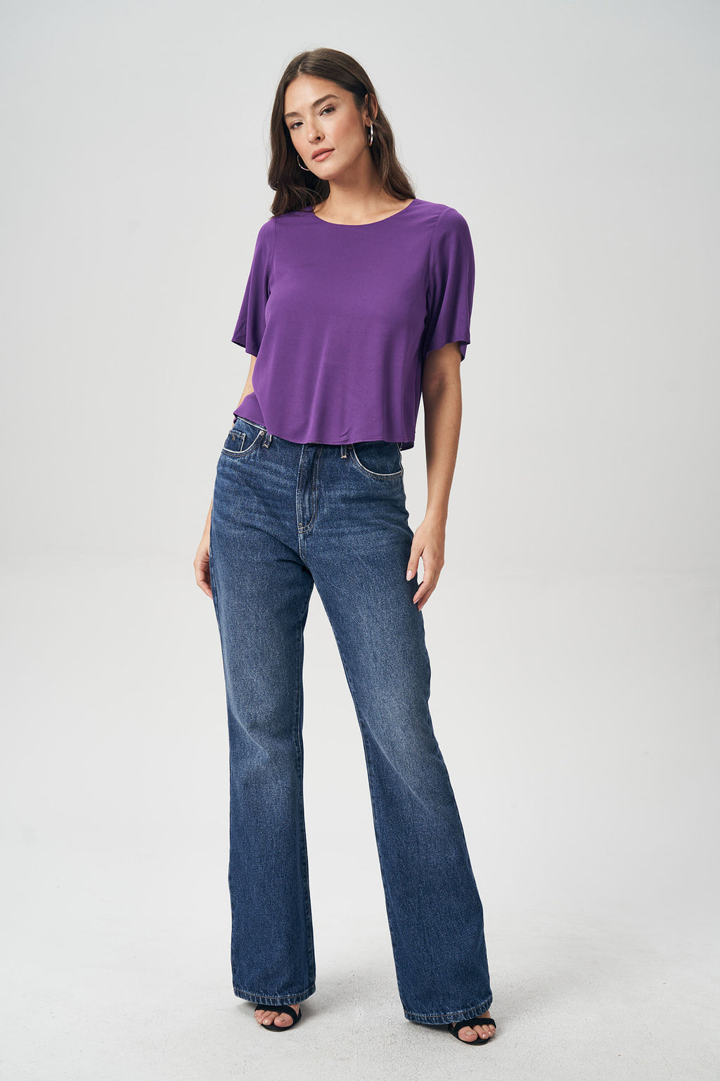 Blusa Costas Degagê Feminina Acostamento Preto