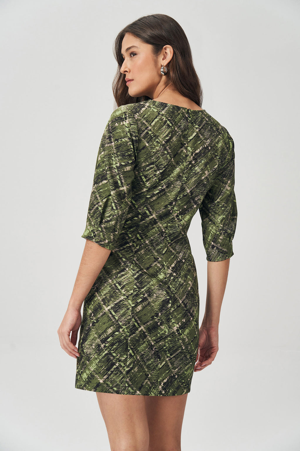 Vestido Curto Print Feminino Acostamento Deep Lines