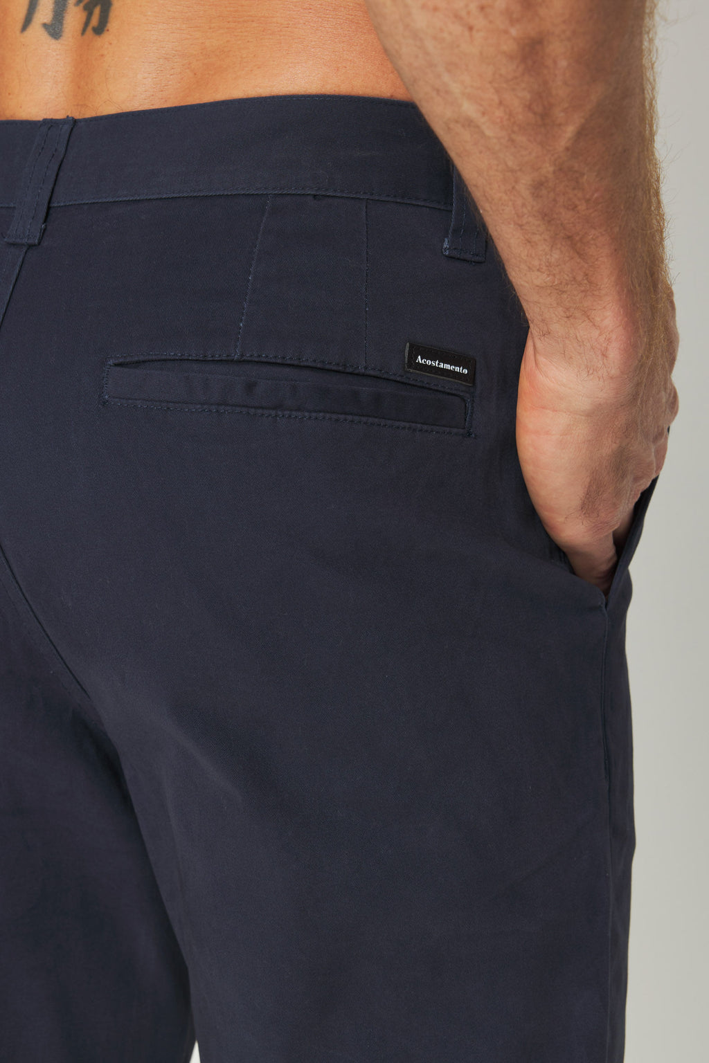 Calça Bolso Faca Cotton Masculina Acostamento Marinho
