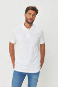 Polo Casual Basic Masculina Acostamento Off White