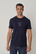 Camiseta Casual Logo Masculina Acostamento Marinho