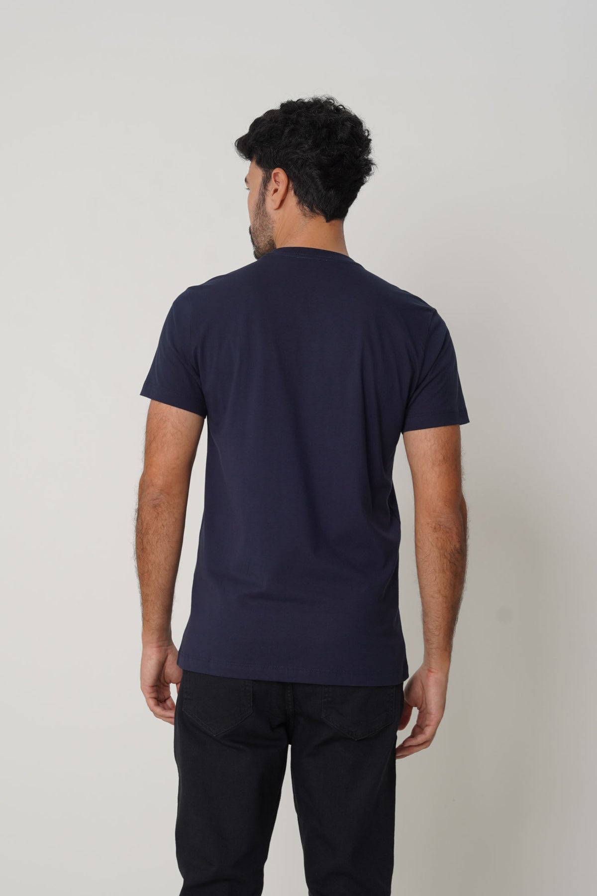 Camiseta Estampa Casual Masculina Acostamento Marinho