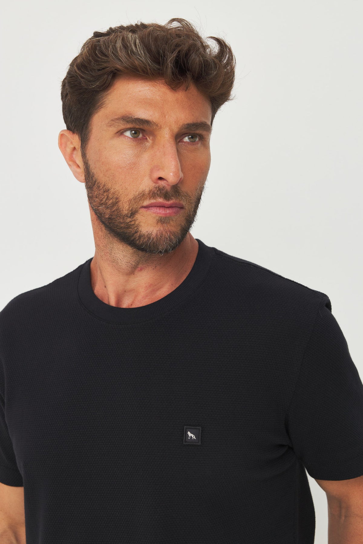 Camiseta Square Minimalista Masculina Acostamento Preto