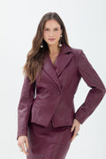 Blazer Em PU Transpassado ACT Feminino Preto