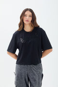 T-Shirt Bordada Wild Spirit ACT Feminina Preto