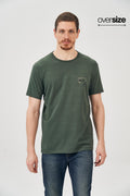 Camiseta Authentic Design Masculina Oversize Acostamento Verde Nativo