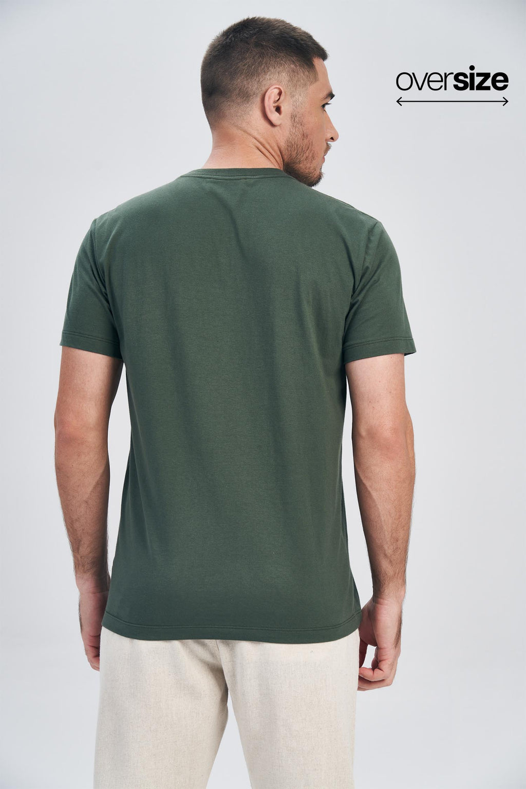 Camiseta Lettering Teddy Masculina Oversize Acostamento Verde Nativo