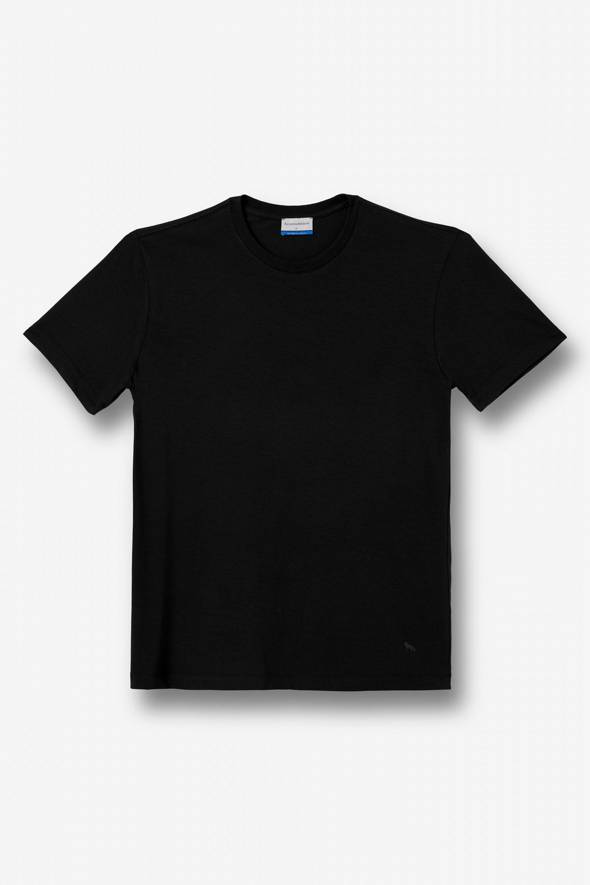Camiseta Básica Lisa Masculina Acostamento Preto