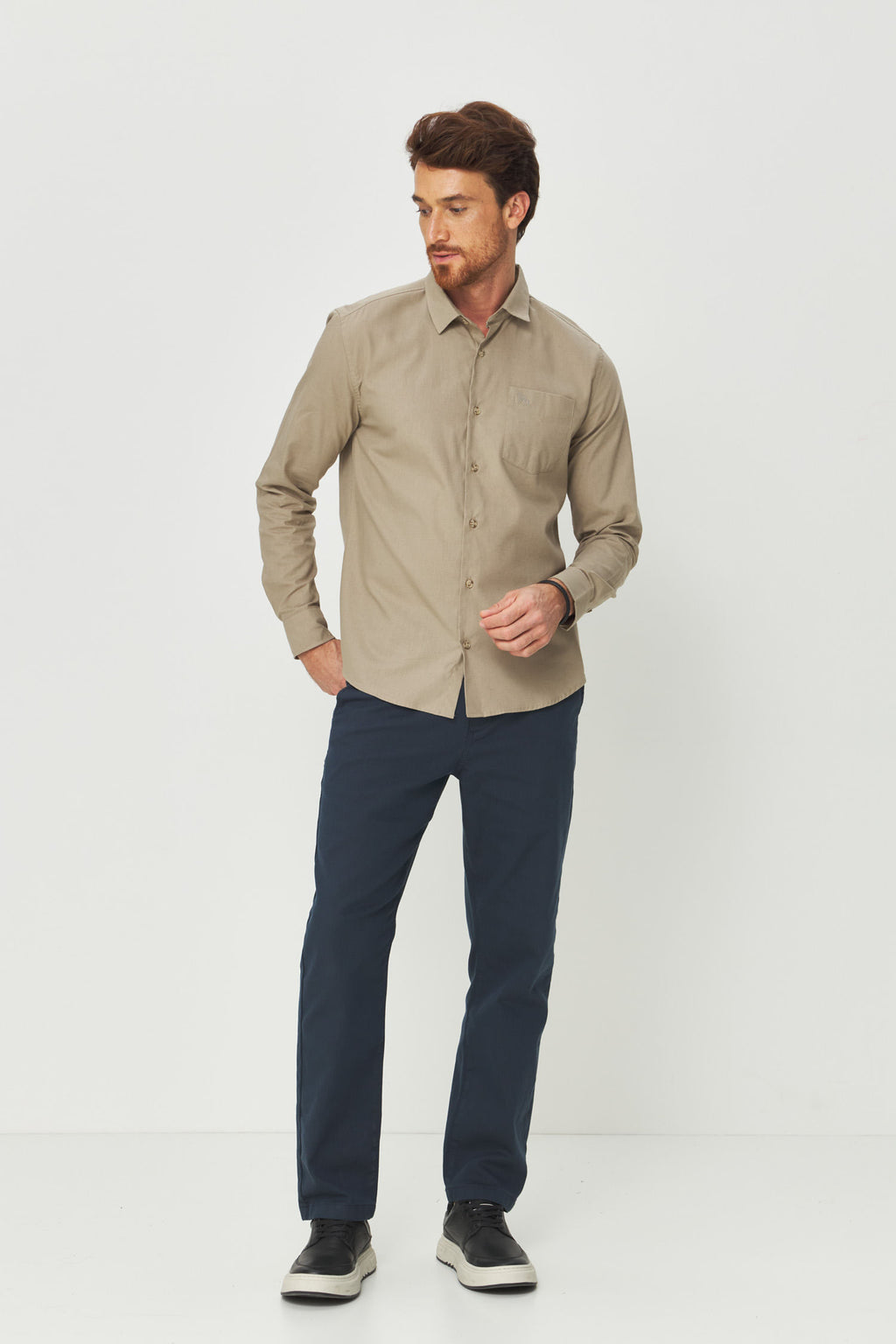 Calça Chino Rock Masculina Acostamento Marinho