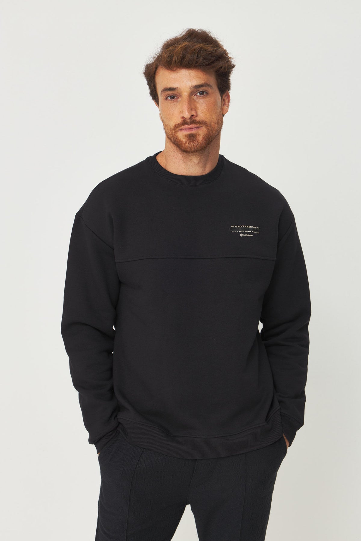 Blusão Moletom Silk Masculino Acostamento Preto