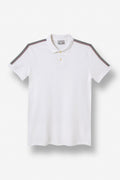 Polo Detalhe Ombro Masculina Acostamento Off White