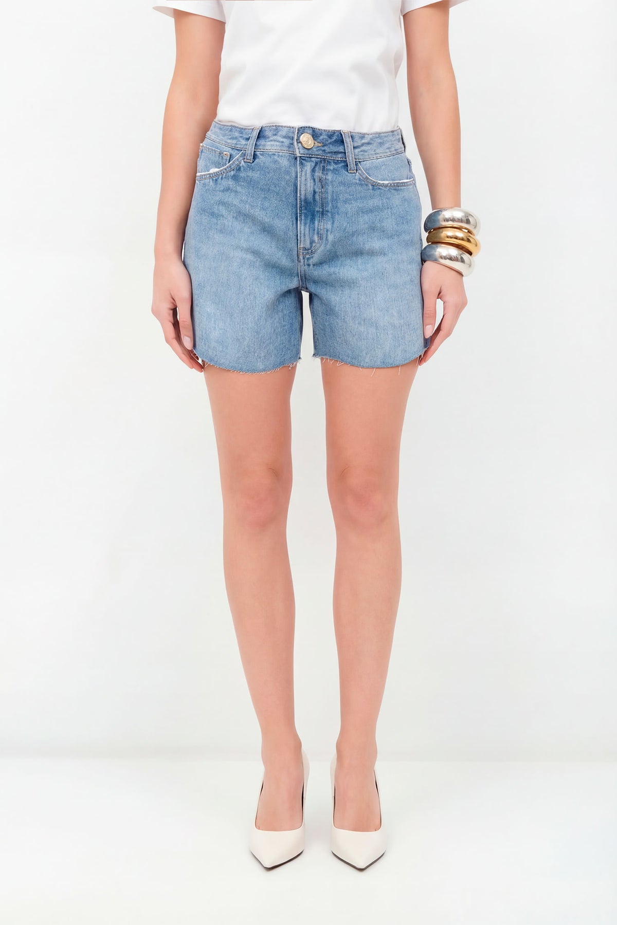 Short Jeans Boyfriend Feminino Inblanche Jeans Claro