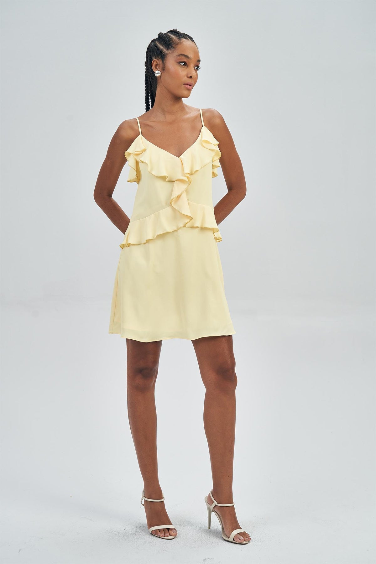 Vestido Curto Romantic Feminino Acostamento Preto