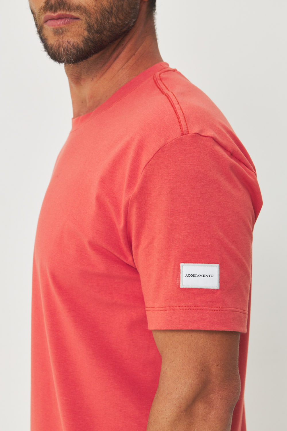Camiseta Basic Clean Masculina Acostamento Laranja Ferrugem