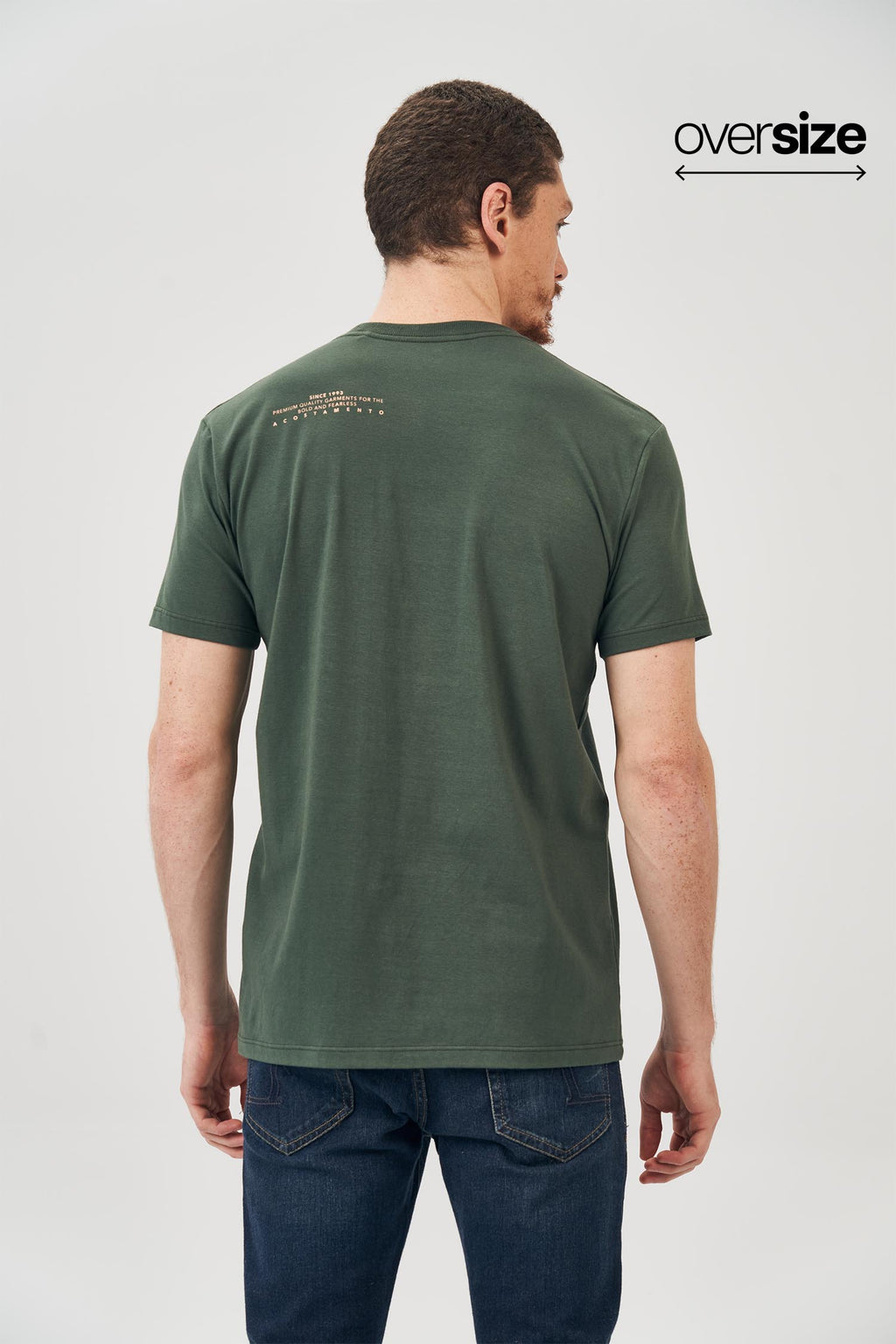 Camiseta Authentic Design Masculina Oversize Acostamento Verde Nativo