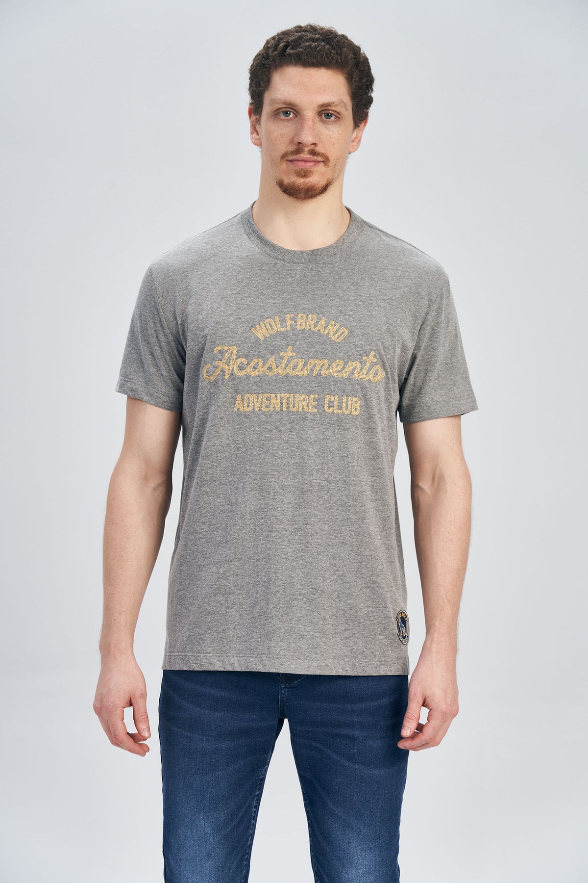 Camiseta Adventure Club Masculina Acostamento Mescla Grafite