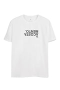 Camiseta Silk Invertido Masculina Oversize Acostamento Branco