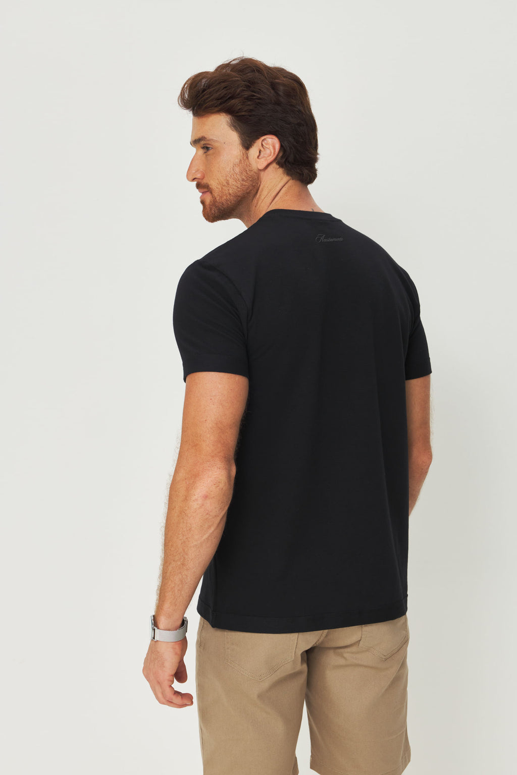 Camiseta Algodão Premium Masculino Acostamento Preto
