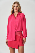 Camisa Drape Local Feminina Acostamento Pop Pink