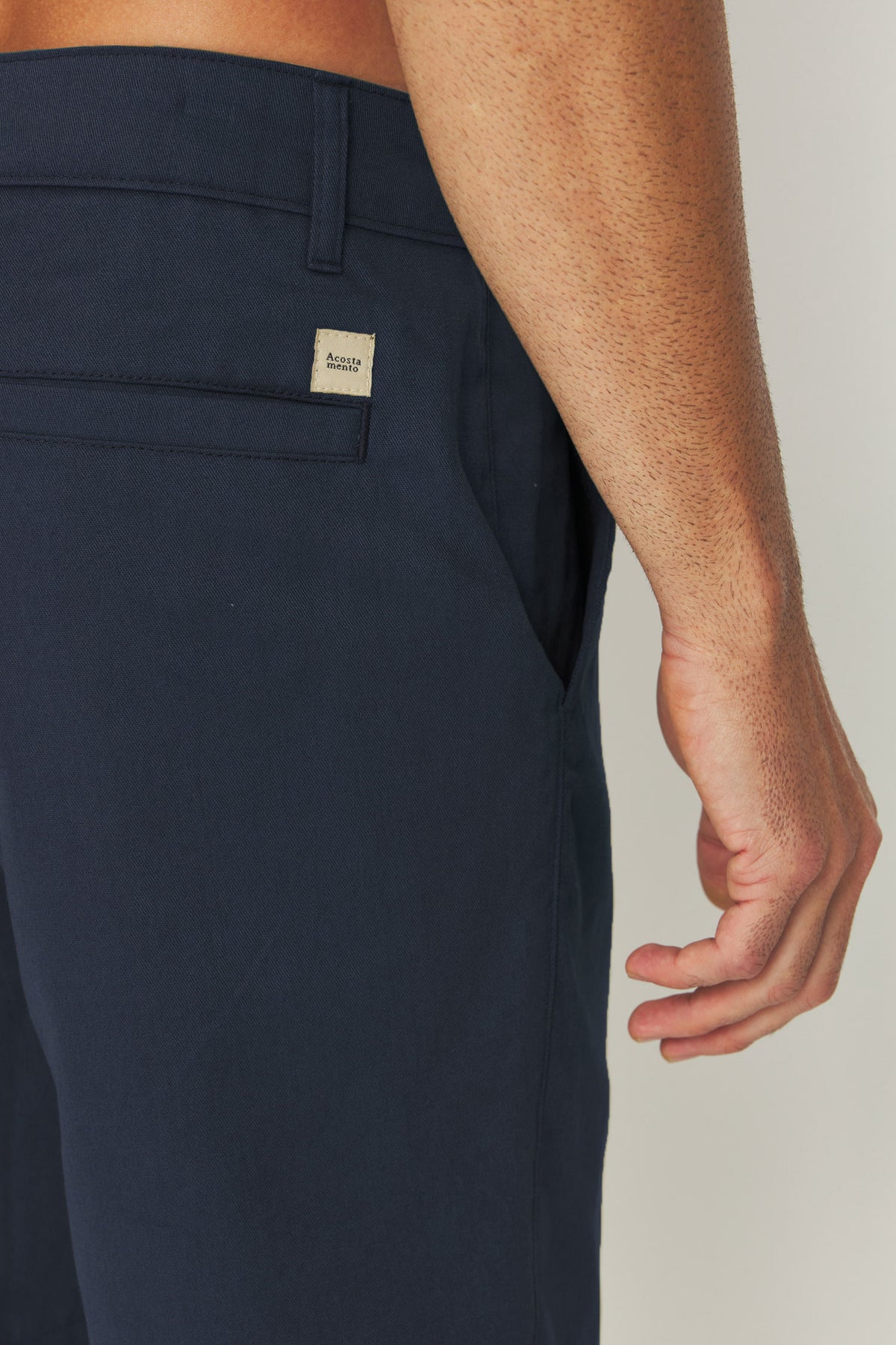 Bermuda Cotton Moderna Masculina Acostamento Marinho