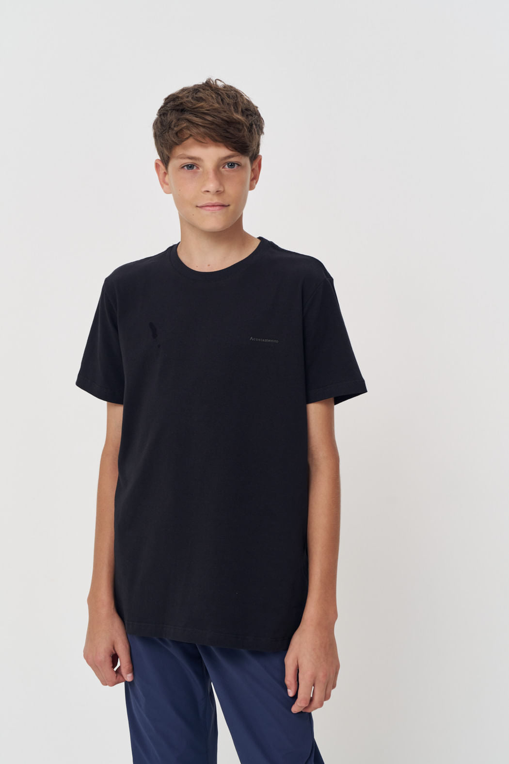 Camiseta Básica Menino Acostamento Next Preto