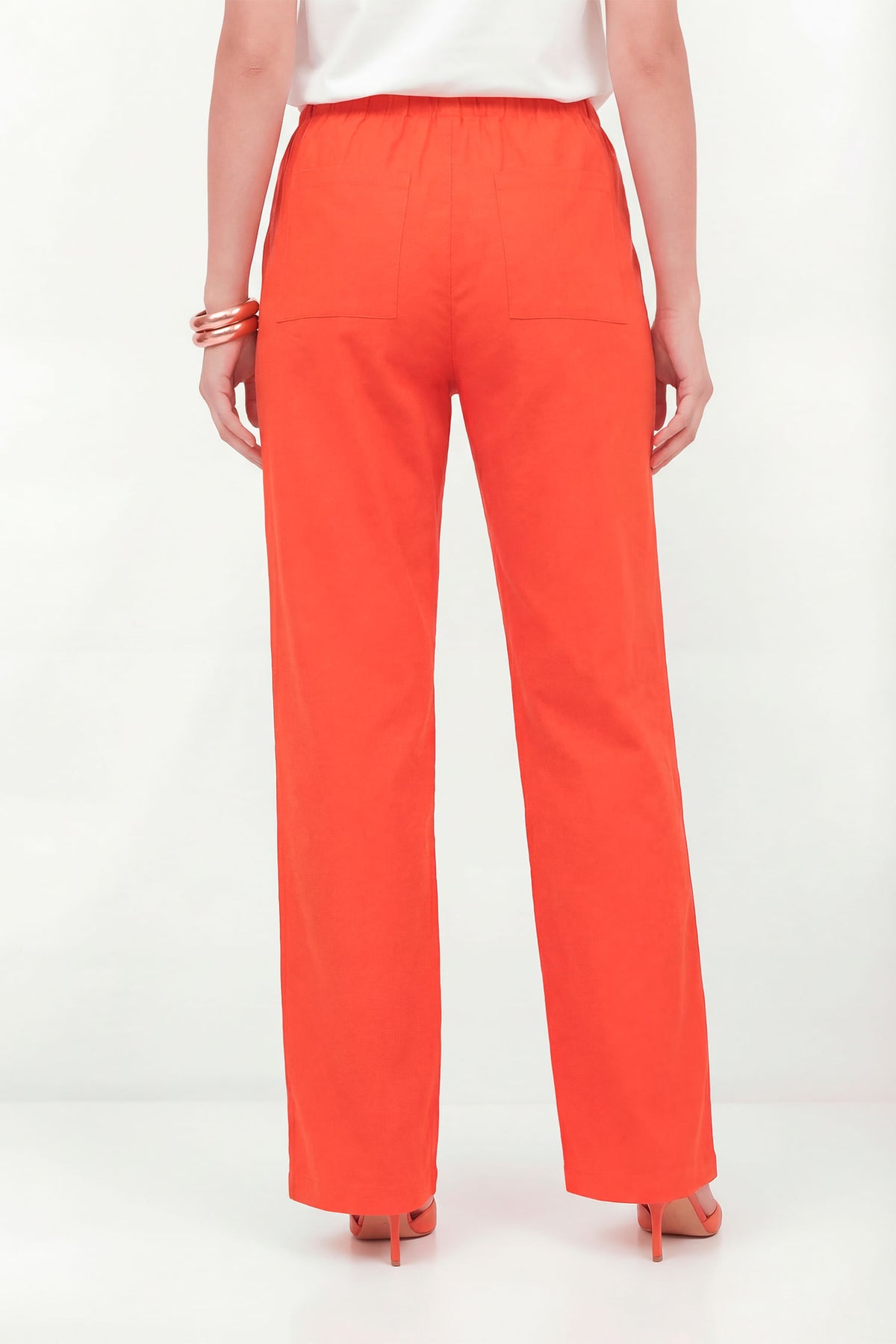 Calça Bolso Quadrado Feminina Inblanche High Red