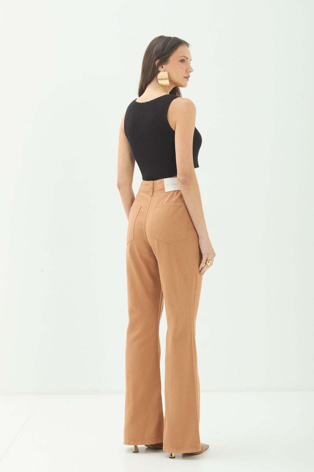 Calça Flare Loose Fit ACT Feminina Fendi