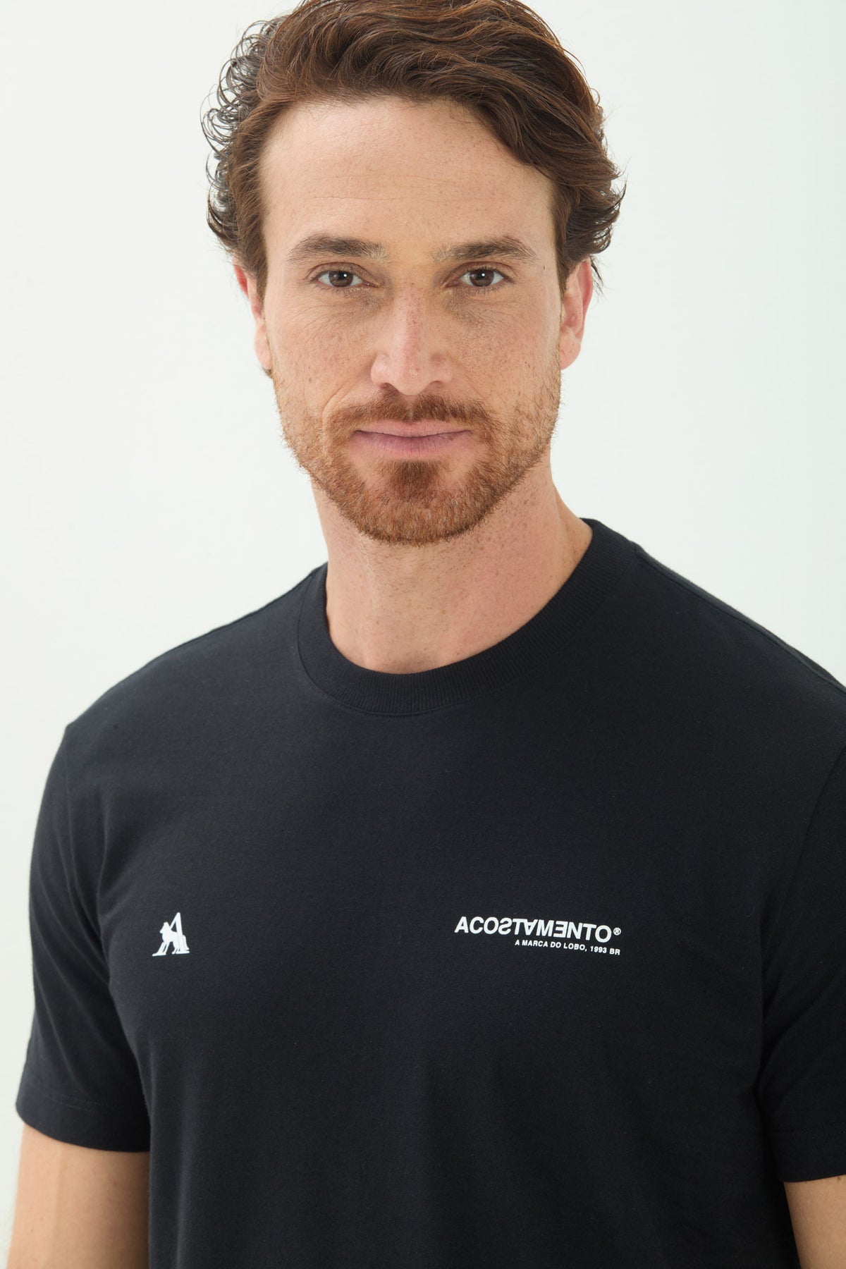 Camiseta Design Clean Masculina Acostamento Preto