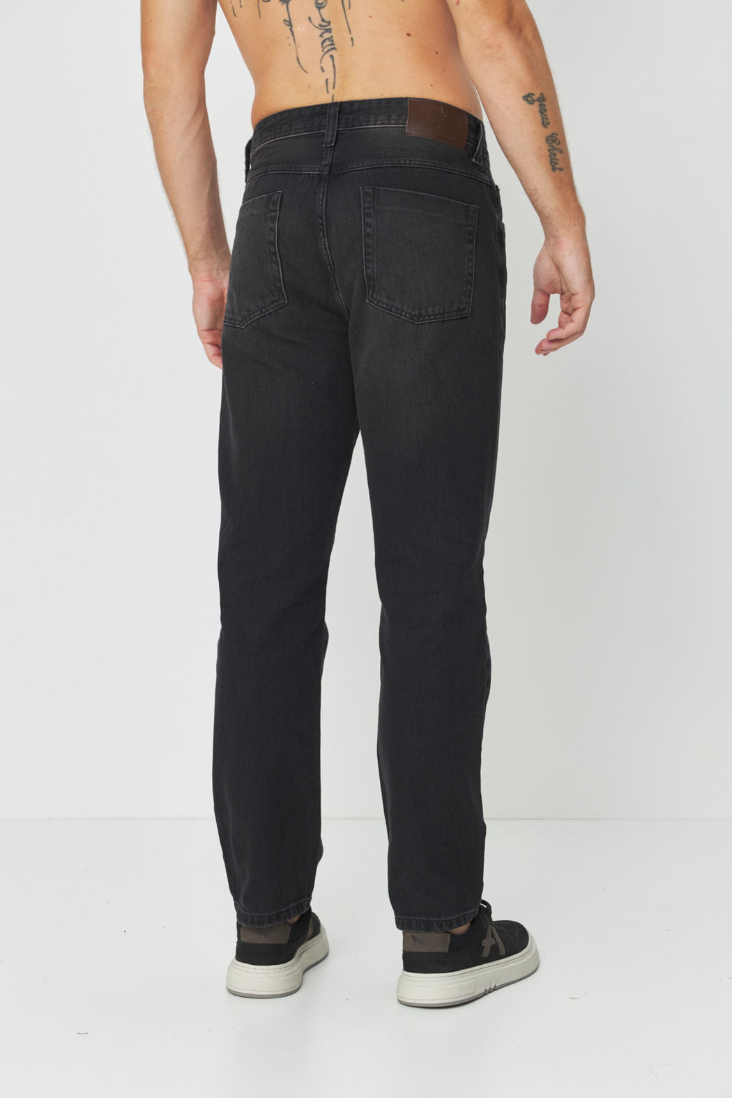 Calça Jeans Regular Masculina Acostamento Jeans Escuro
