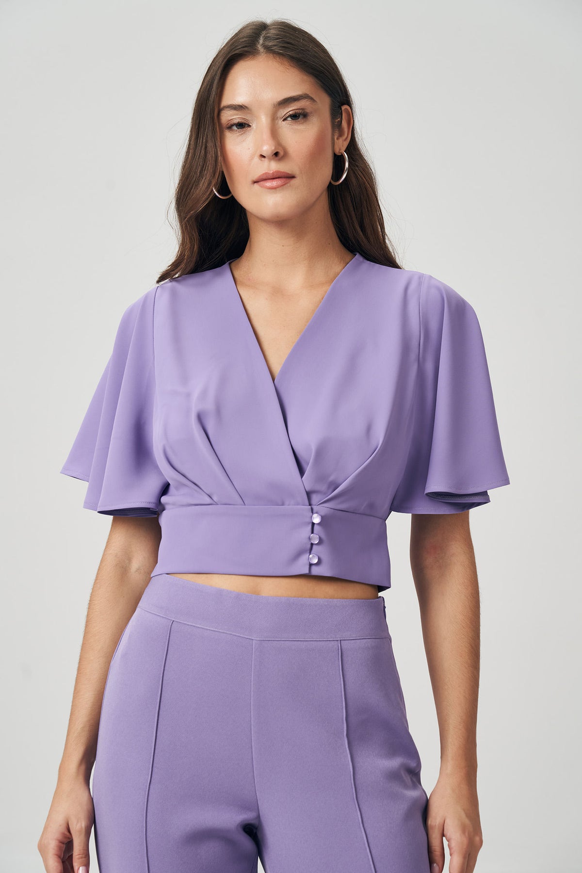 Blusa Manga Godê Feminina Acostamento Passion Purple