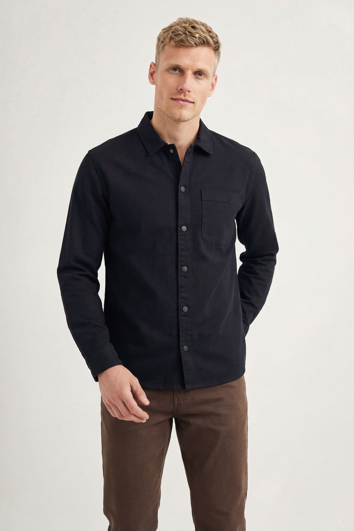 Jaqueta Casual Masculina Acostamento Caqui