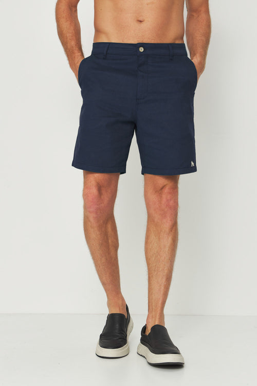 Bermuda Básica Casual Masculina Acostamento Marinho