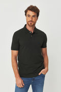 Polo Básica Bordado Masculina Acostamento Verde Folhagem