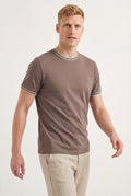 Camiseta Essencial Gola Frisos Masculina Acostamento Capuccino