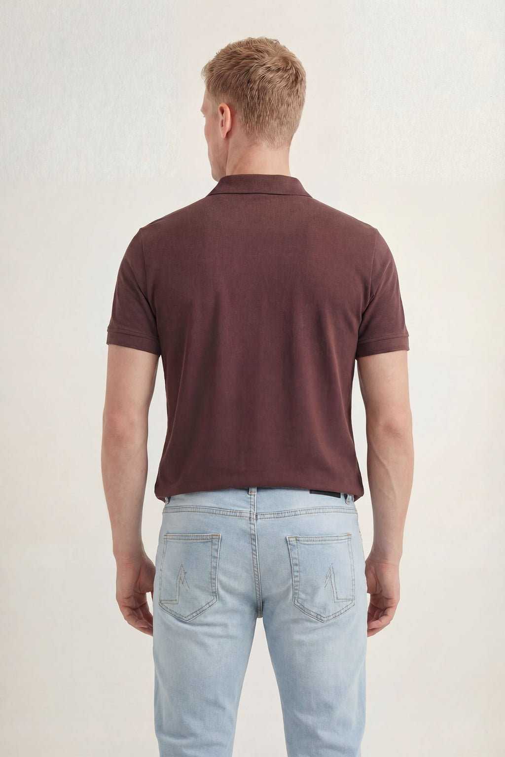 Polo Logo Essential Masculina Acostamento Marrom Ipe