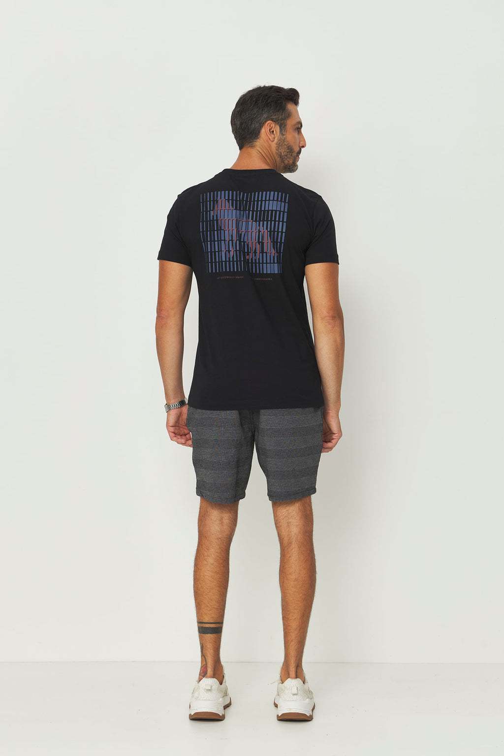Bermuda Casual Com Bolsos Masculino Acostamento Preto