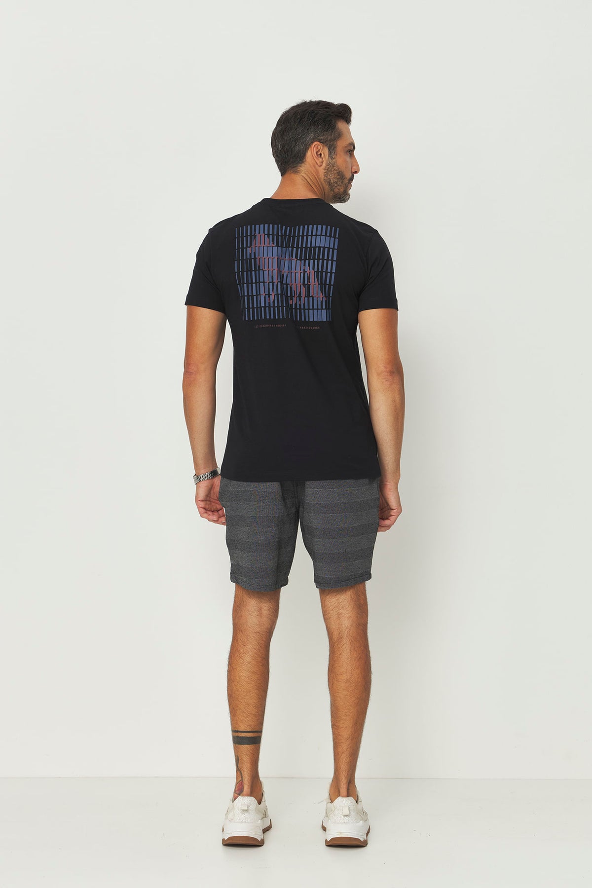 Bermuda Casual Com Bolsos Masculino Acostamento Preto