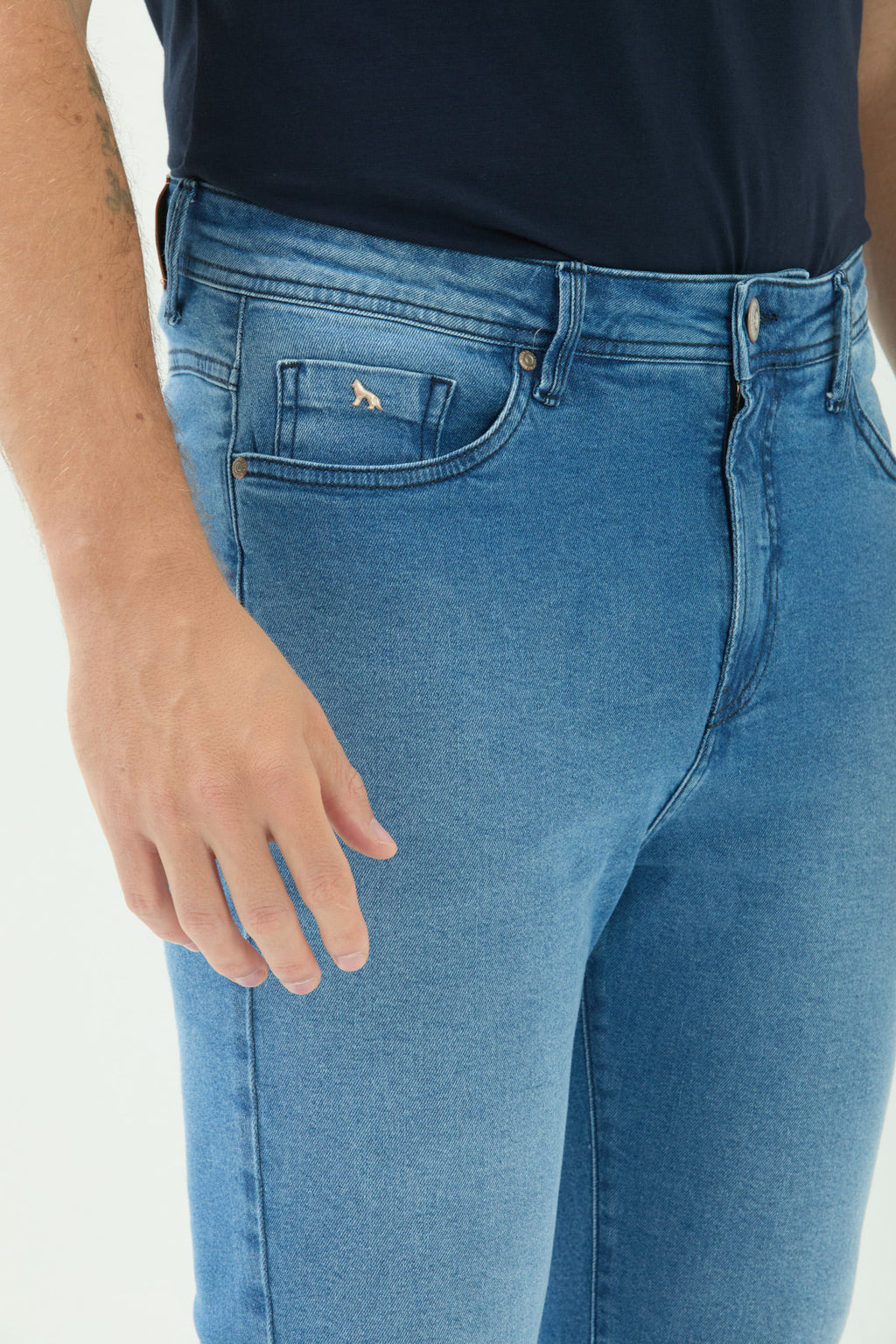 Calça Jeans Skinny Masculina Acostamento Jeans Claro