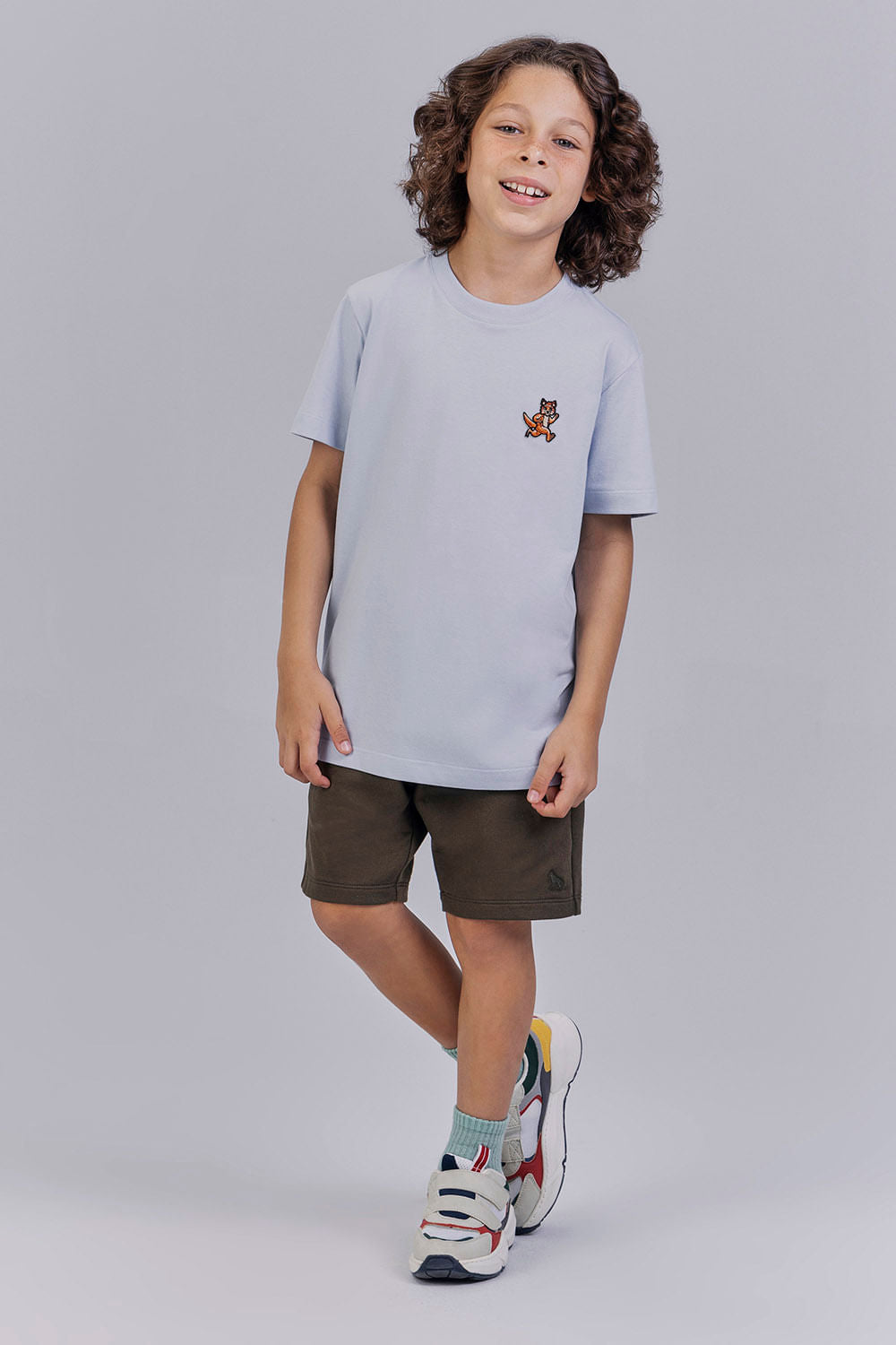 Camiseta Lobo em Ação Menino Acostamento Next Azul Maresia